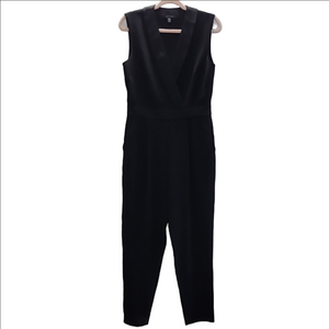 JUDITH & CHARLES Black tuxedo sleeveless jumpsuit